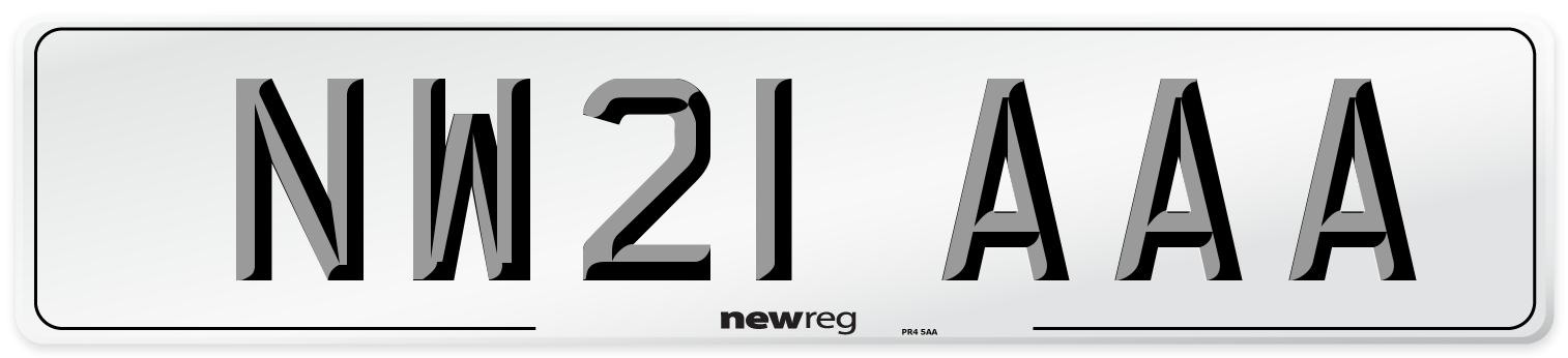 NW21 AAA Number Plate from New Reg